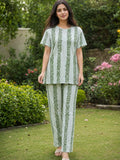 Floral Vine Pyjama Set – Sage