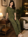 Sketch Heart Pyjama Set – Olive
