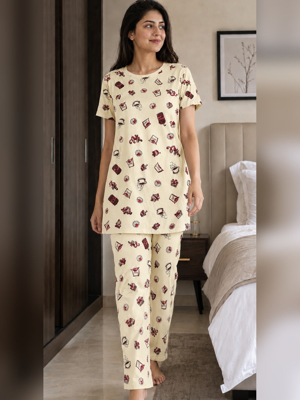 Cozy Treats Pyjama Set – Cream